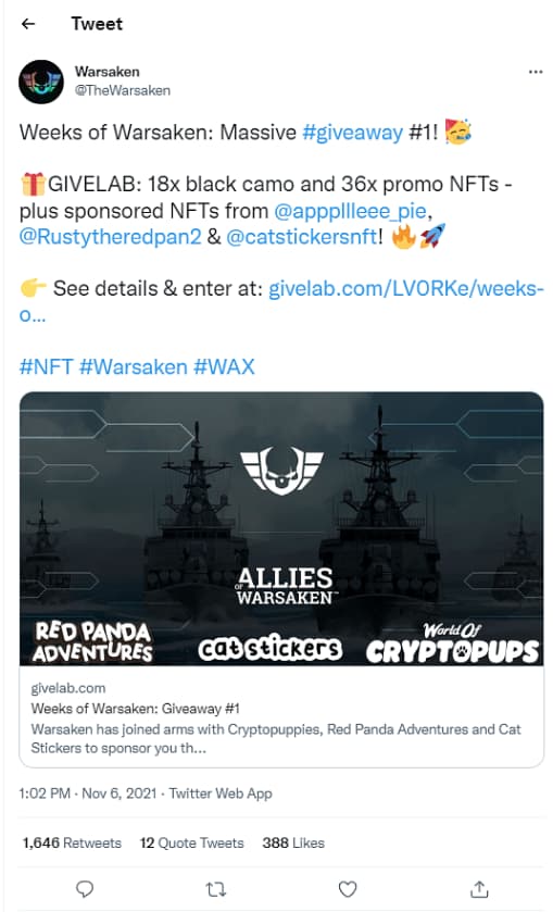 Warsaken Twitter (X) Growth